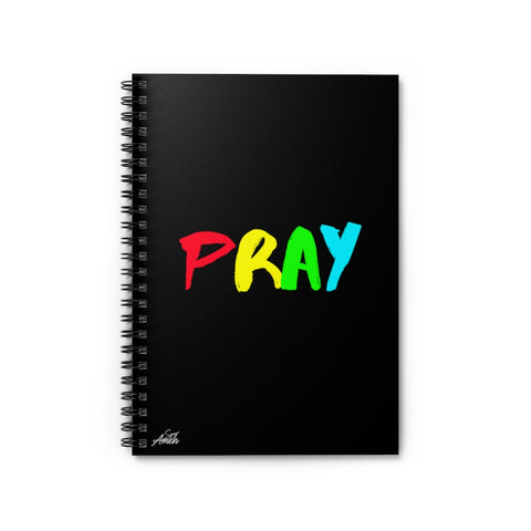Pray Multicolor Text Prayer Notebook