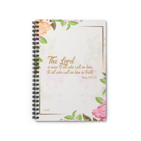 Psalm 145:18 Floral Prayer Notebook