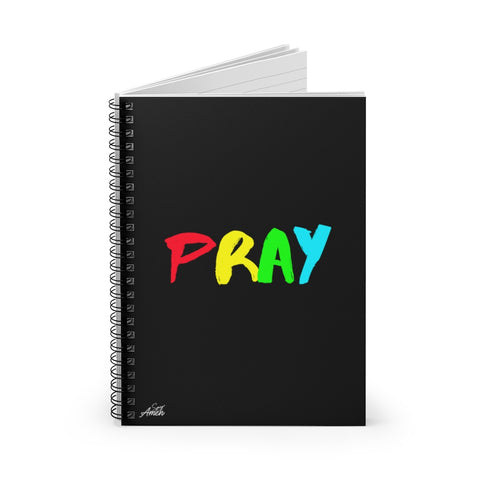 Pray Multicolor Text Prayer Notebook